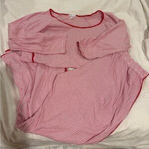 Lake pajamas red stripe size XL long pants and long sleeve